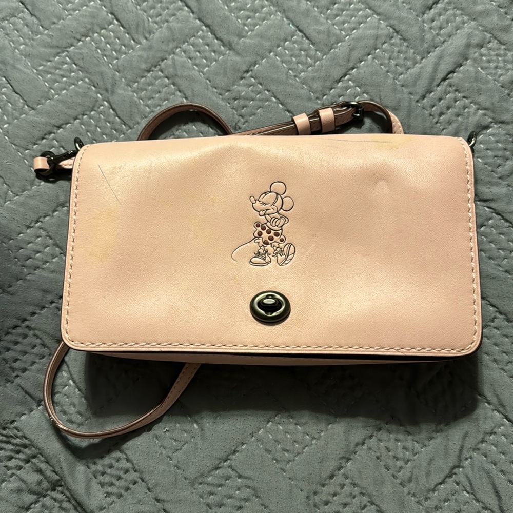 Pink Disney Coach Minnie Mouse Cross Bag